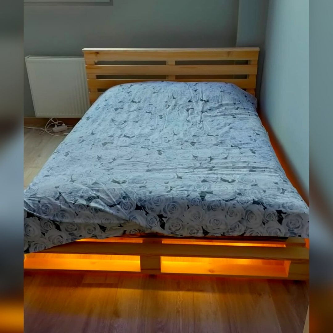 led ışıklı palet yatak
